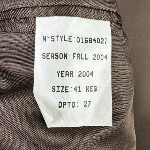 Brooks Brothers 346 Blazer Mens 41R Brown Herringbone Wool Suit Jacket READ - Picture 7 of 14